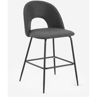 Moderner Bar- und Küchenhocker mit Rückenlehne aus Stoff Tiren - Dunkel Grau Moderner Bar- und Küchenhocker mit Rückenlehne aus Stoff Tiren - Dunkel Grau von AHD AMAZING HOME DESIGN