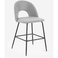 Moderner Bar- und Küchenhocker mit Rückenlehne aus Stoff Tiren - Hellgrau Moderner Bar- und Küchenhocker mit Rückenlehne aus Stoff Tiren - Hellgrau von AHD AMAZING HOME DESIGN