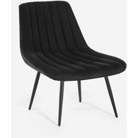 Moderner Design-Wohnzimmersessel gerippter Sitz Samtstoff Rajin - Schwarz Moderner Design-Wohnzimmersessel gerippter Sitz Samtstoff Rajin - Schwarz von AHD AMAZING HOME DESIGN