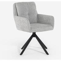 Moderner Küchen-Esszimmer-Drehstuhl aus grauem Stoff Varna von AHD AMAZING HOME DESIGN