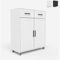 Moderner Mehrzweck Badezimmer Schrank 2 Türen 2 Schubladen 60 cm Takari - Weiß von AHD AMAZING HOME DESIGN