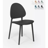 Moderner Stuhl für Küche, Terrasse und Esszimmer aus Polipropylen - Gladys - Schwarz Moderner Stuhl für Küche, Terrasse und Esszimmer aus Polipropylen - Gladys - Schwarz von AHD AMAZING HOME DESIGN