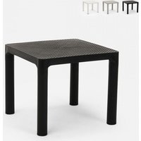 Niedriger Tisch für Bar oder Garten Quadratisch 45x45 cm für Innen und Außen Aviat - Schwarz von AHD AMAZING HOME DESIGN