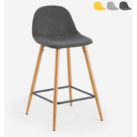 Nordischer Barhocker aus Stoff mit Rückenlehne Shona für Küche - Dunkel Grau Nordischer Barhocker aus Stoff mit Rückenlehne Shona für Küche - Dunkel Grau von AHD AMAZING HOME DESIGN