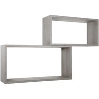 Rechteckiger 2er set wandregal mod. Bislungo farbe eiche grau von AHD AMAZING HOME DESIGN