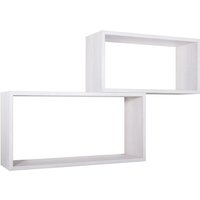 Rechteckiger 2er set wandregal mod. Bislungo farbe eiche imperial von AHD AMAZING HOME DESIGN