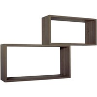 Rechteckiger 2er set wandregal mod. Bislungo farbe nussbaum von AHD AMAZING HOME DESIGN
