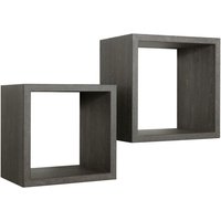 Rechteckiger 2er set wandregal mod. Q-bis Maxi farbe eiche dunkel von AHD AMAZING HOME DESIGN