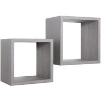 Rechteckiger 2er set wandregal mod. Q-bis Maxi farbe eiche grau von AHD AMAZING HOME DESIGN