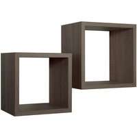 Rechteckiger 2er set wandregal mod. Q-bis Maxi farbe nussbaum von AHD AMAZING HOME DESIGN