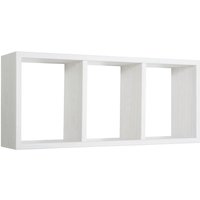 Rechteckiger wandregal mit 3 fächern mod. Tristano farbe eiche gebleicht von AHD AMAZING HOME DESIGN