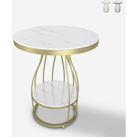 Runder Couchtisch 50x63cm goldschwarzes Metall und Marmor Neep XL - Gold Runder Couchtisch 50x63cm goldschwarzes Metall und Marmor Neep XL - Gold von AHD AMAZING HOME DESIGN