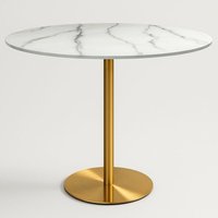 Runder Esstisch im Goblet-Stil 120cm gold marmoriert Monika+ von AHD AMAZING HOME DESIGN