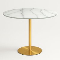 Runder Tisch 80cm mit goldenem Marmoreffekt im klassisch-modernen Stil Monika Runder Tisch 80cm mit goldenem Marmoreffekt im klassisch-modernen Stil Monika von AHD AMAZING HOME DESIGN