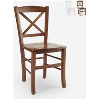 Rustikaler klassischer Holzstuhl für Restaurant, Esszimmer, Bar - Modell Venezia Croce - Nußbaum dunkel Rustikaler klassischer Holzstuhl für Restaurant, Esszimmer, Bar - Modell Venezia Croce - Nußbaum dunkel von AHD AMAZING HOME DESIGN