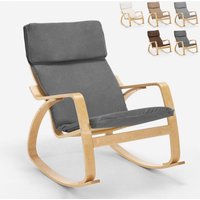 Sessel Schaukelstuhl Im Ergonomischen Skandinavischen Design Aalborg - Grau von AHD AMAZING HOME DESIGN