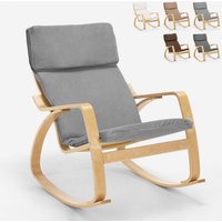 Sessel Schaukelstuhl Im Ergonomischen Skandinavischen Design Aalborg - Hellgrau von AHD AMAZING HOME DESIGN