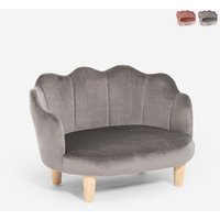 Sessel muschelförmig für Hunde und Katzen aus Samt Pally - Grau Sessel muschelförmig für Hunde und Katzen aus Samt Pally - Grau von AHD AMAZING HOME DESIGN