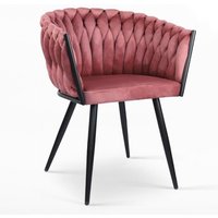 Sessel samt Design mit Armlehnen Küche Wohnzimmer Chantilly - Pink von AHD AMAZING HOME DESIGN