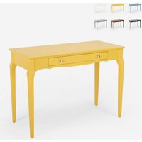 Shabby Chic Holz Eingangsmöbel Schreibtisch Konsole 106x47cm Toscano - Gelb von AHD AMAZING HOME DESIGN