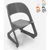 Stapelbarer Stuhl aus Kunststoff Design Bars Partys und öffentliche Veranstaltungen Nest - Grau von AHD AMAZING HOME DESIGN