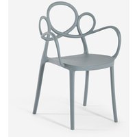 Stilvoller moderner Designstuhl aus Polypropylen mit Armlehnen Derby - Grau von AHD AMAZING HOME DESIGN