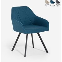 Stoffstuhl mit Armlehnen für Esszimmer und Küche Rakna - Blau Stoffstuhl mit Armlehnen für Esszimmer und Küche Rakna - Blau von AHD AMAZING HOME DESIGN