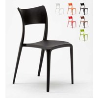 Stühle aus Polypropylen für Küche Bar Restaurant und Garten Parisienne - Schwarz von AHD AMAZING HOME DESIGN