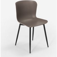 Stuhl Modernes Design in Polypropylen und Metall für Küche Bar Restaurant Chloe - Dunkel Grau von AHD AMAZING HOME DESIGN