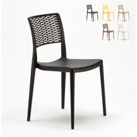 Stuhl Stapelbar aus Polypropylen Stühle für Bar Küche und Garten Cross - Schwarz Stuhl Stapelbar aus Polypropylen Stühle für Bar Küche und Garten Cross - Schwarz von AHD AMAZING HOME DESIGN