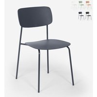 Stuhl aus Polypropylen und Metall Esszimmer, modernes Design Josy - Blau von AHD AMAZING HOME DESIGN