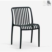 Stuhl draußen Garten modern schwarz weiß Polypropylen Sawas - Schwarz Stuhl draußen Garten modern schwarz weiß Polypropylen Sawas - Schwarz von AHD AMAZING HOME DESIGN