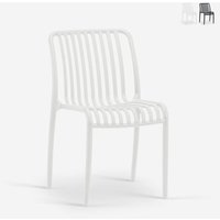 Stuhl draußen Garten modern schwarz weiß Polypropylen Sawas - Weiß von AHD AMAZING HOME DESIGN