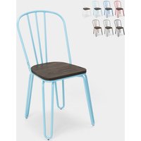 Stuhl für bar- und küche aus stahl im industriestil Ferrum - Hellblau von AHD AMAZING HOME DESIGN