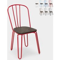 Stuhl für bar- und küche aus stahl im industriestil Ferrum - Rot Stuhl für bar- und küche aus stahl im industriestil Ferrum - Rot von AHD AMAZING HOME DESIGN