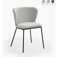 Stuhl für das Esszimmer in modernem Design aus Stoff mit schwarzen Beinen Lasta - Hellgrau Stuhl für das Esszimmer in modernem Design aus Stoff mit schwarzen Beinen Lasta - Hellgrau von AHD AMAZING HOME DESIGN