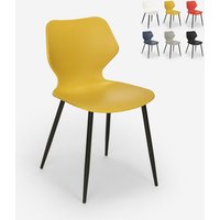 Stuhl in modernem Design Polypropylen Metall Esszimmer Restaurant Ladysmith - Gelb von AHD AMAZING HOME DESIGN