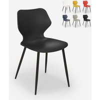 Stuhl in modernem Design Polypropylen Metall Esszimmer Restaurant Ladysmith - Schwarz von AHD AMAZING HOME DESIGN