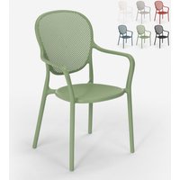 Stuhl in modernem Design aus Polypropylen für Küche Bar Restaurant und Außen Clara - Dunkel Grün von AHD AMAZING HOME DESIGN