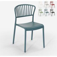 Stuhl in modernem Design aus Polypropylen für Küche Bar Restaurant und Außen Vivienne - Blau von AHD AMAZING HOME DESIGN