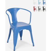Stuhl industriesstil mit stahlarmlehnen für küche und bar Steel Arm - Blau von AHD AMAZING HOME DESIGN