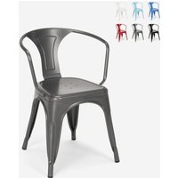 Stuhl industriesstil mit stahlarmlehnen für küche und bar Steel Arm - Dunkel Grau Stuhl industriesstil mit stahlarmlehnen für küche und bar Steel Arm - Dunkel Grau von AHD AMAZING HOME DESIGN