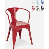 Stuhl industriesstil mit stahlarmlehnen für küche und bar Steel Arm - Rot Stuhl industriesstil mit stahlarmlehnen für küche und bar Steel Arm - Rot von AHD AMAZING HOME DESIGN