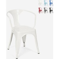 Stuhl industriesstil mit stahlarmlehnen für küche und bar Steel Arm - Weiß von AHD AMAZING HOME DESIGN