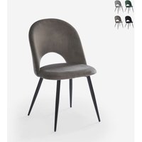 Stuhl modern aus Samt gepolstert Esszimmer Küche Zarda - Beige von AHD AMAZING HOME DESIGN