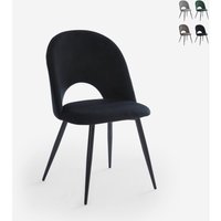 Stuhl modern aus Samt gepolstert Esszimmer Küche Zarda - Schwarz Stuhl modern aus Samt gepolstert Esszimmer Küche Zarda - Schwarz von AHD AMAZING HOME DESIGN
