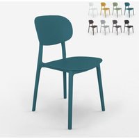 Stuhl modernes Design Polypropylen Küche Esszimmer Außenbereich Nantes - Blau von AHD AMAZING HOME DESIGN