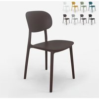Stuhl modernes Design Polypropylen Küche Esszimmer Außenbereich Nantes - Braun von AHD AMAZING HOME DESIGN
