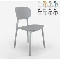 Stuhl modernes Design Polypropylen Küche Esszimmer Außenbereich Nantes - Hellgrau von AHD AMAZING HOME DESIGN
