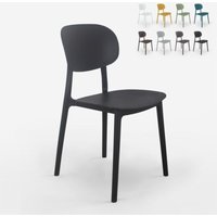 Stuhl modernes Design Polypropylen Küche Esszimmer Außenbereich Nantes - Schwarz von AHD AMAZING HOME DESIGN